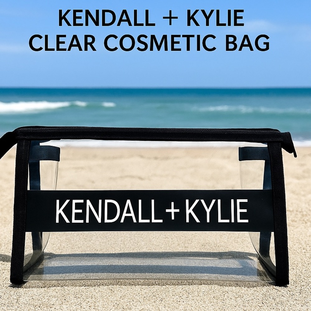 Kendall & Kylie Transparent Black Trim Toiletry Bag